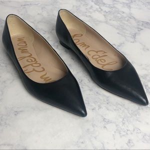 Sam Edelman Black Pointy Stacey Flats 8 Like New